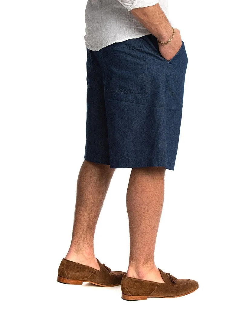 KARAOKE SHORTS IN BLUE DENIM