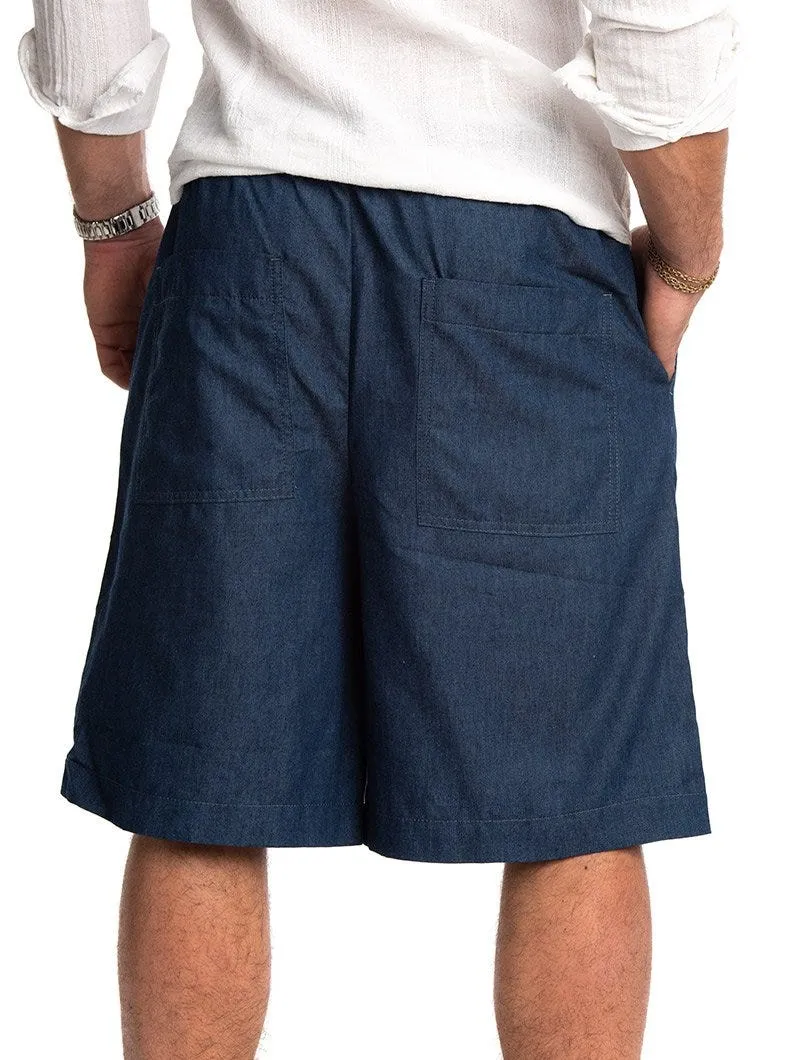 KARAOKE SHORTS IN BLUE DENIM