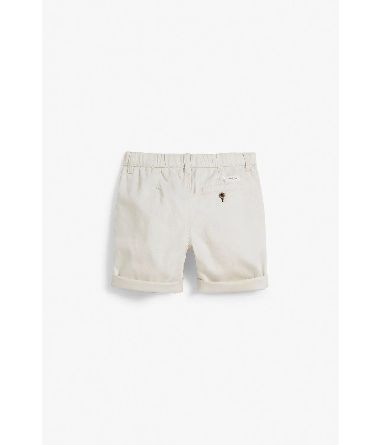 Kids off-white woven twill shorts