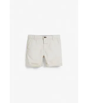Kids off-white woven twill shorts