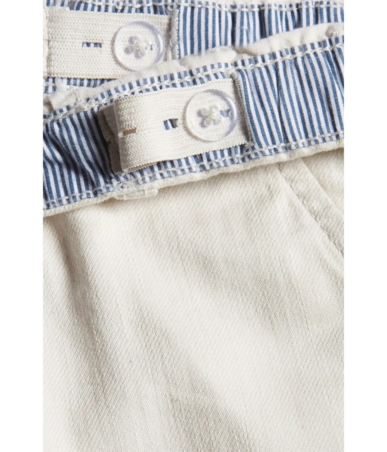 Kids off-white woven twill shorts