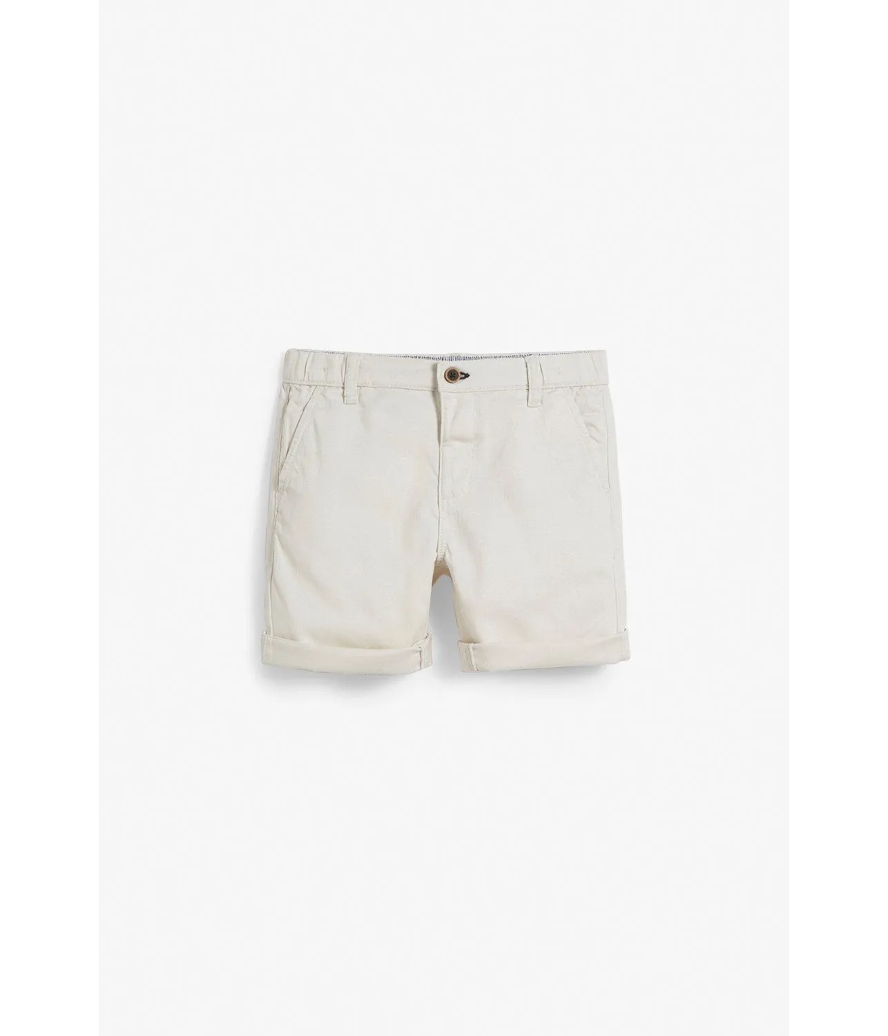 Kids off-white woven twill shorts