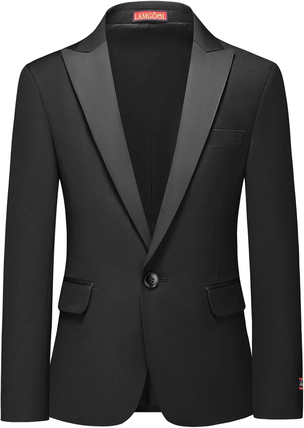 Lamgool Boys Tuxedo Suit 3 Piece Slim Fit Set with Blazer Jacket Vest Pant Kids Formal Outfit for Wedding Prom Size 6-20
