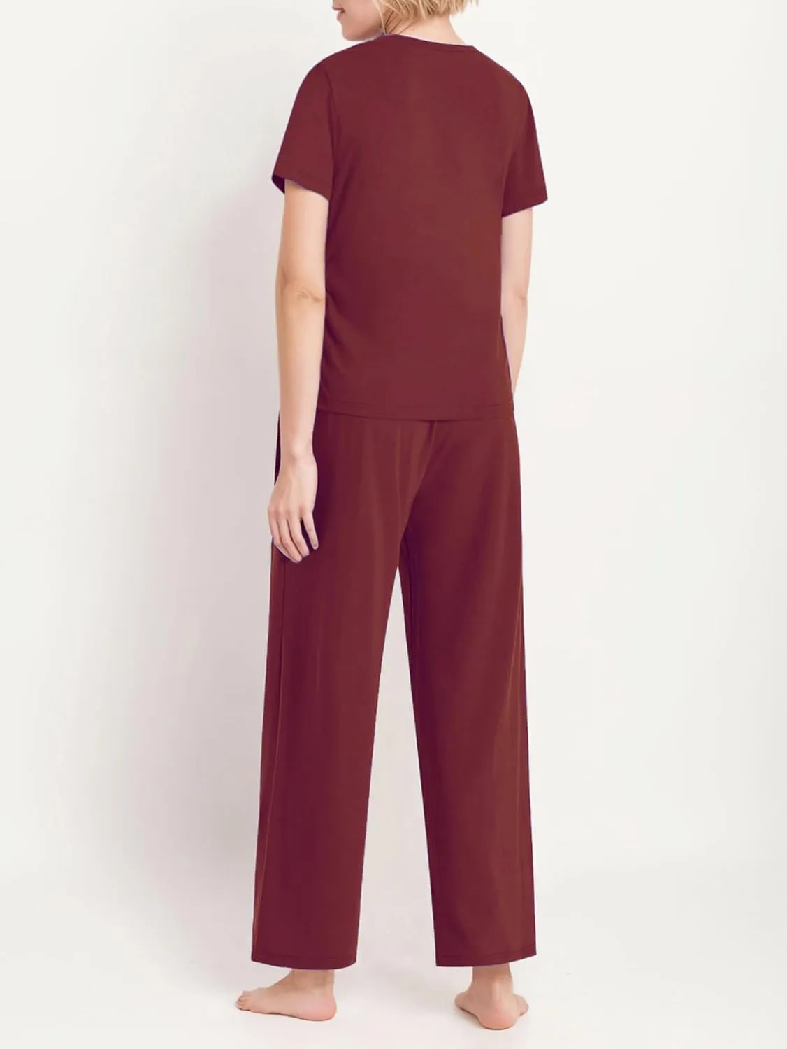 Latuza Women's Petite Lounge Set Pants Petite Length Pajamas