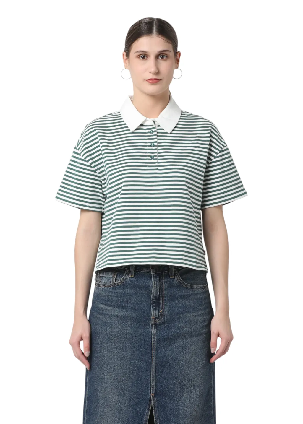 Levi's - Coco SS Rugby - Nova Stripe Bistro Green