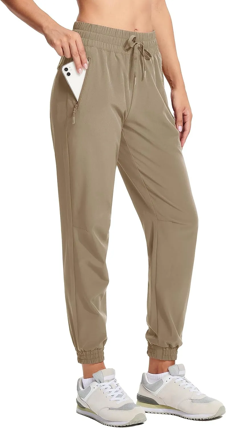 MAGCOMSEN Women's Hiking Pants Lightweight Quick Dry Athletic Running Joggers with Pockets Outdoor Travel Sweatpants