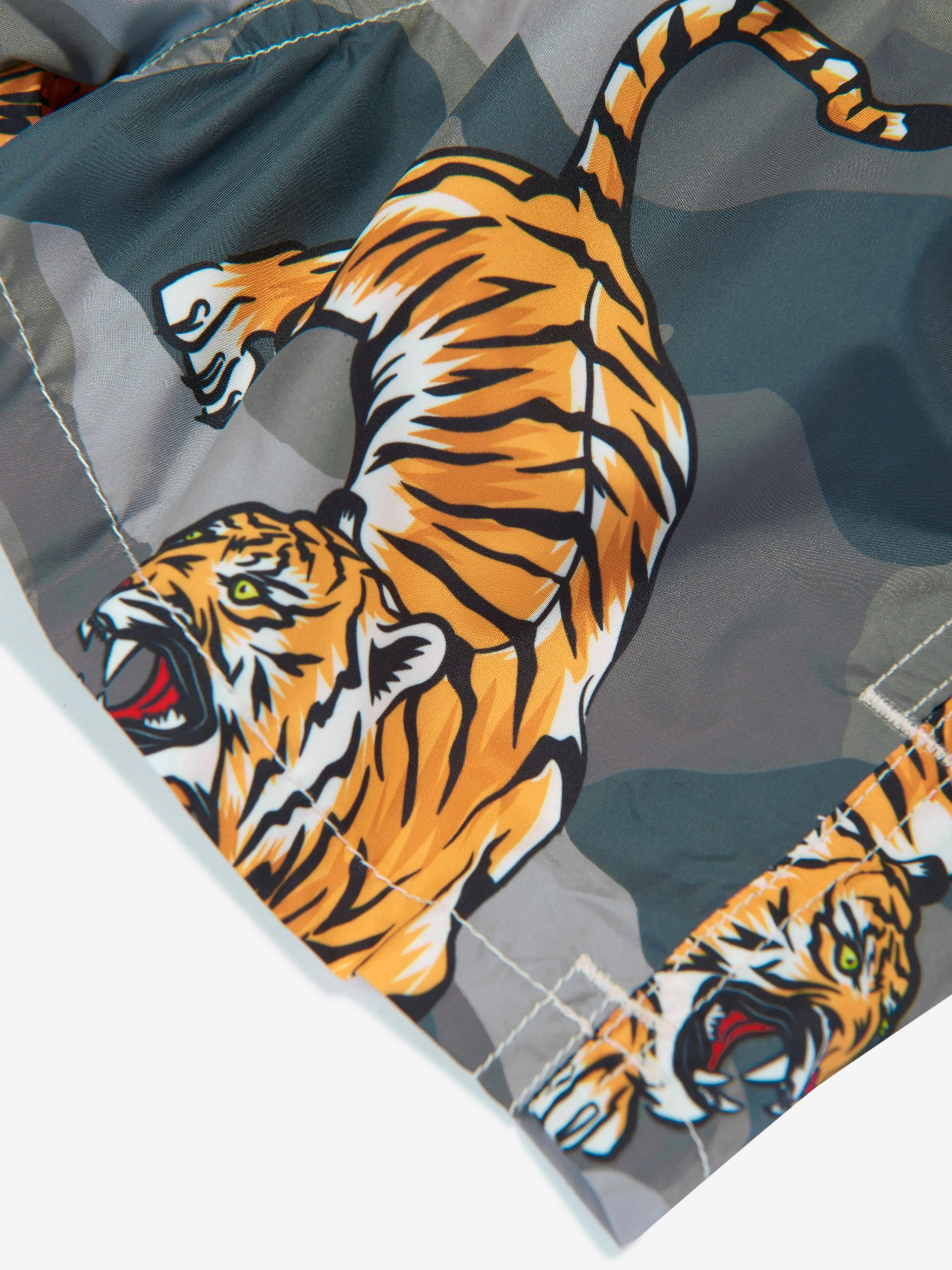 MC2 Saint Barth Boys Tiger Swim Shorts in Multicolour