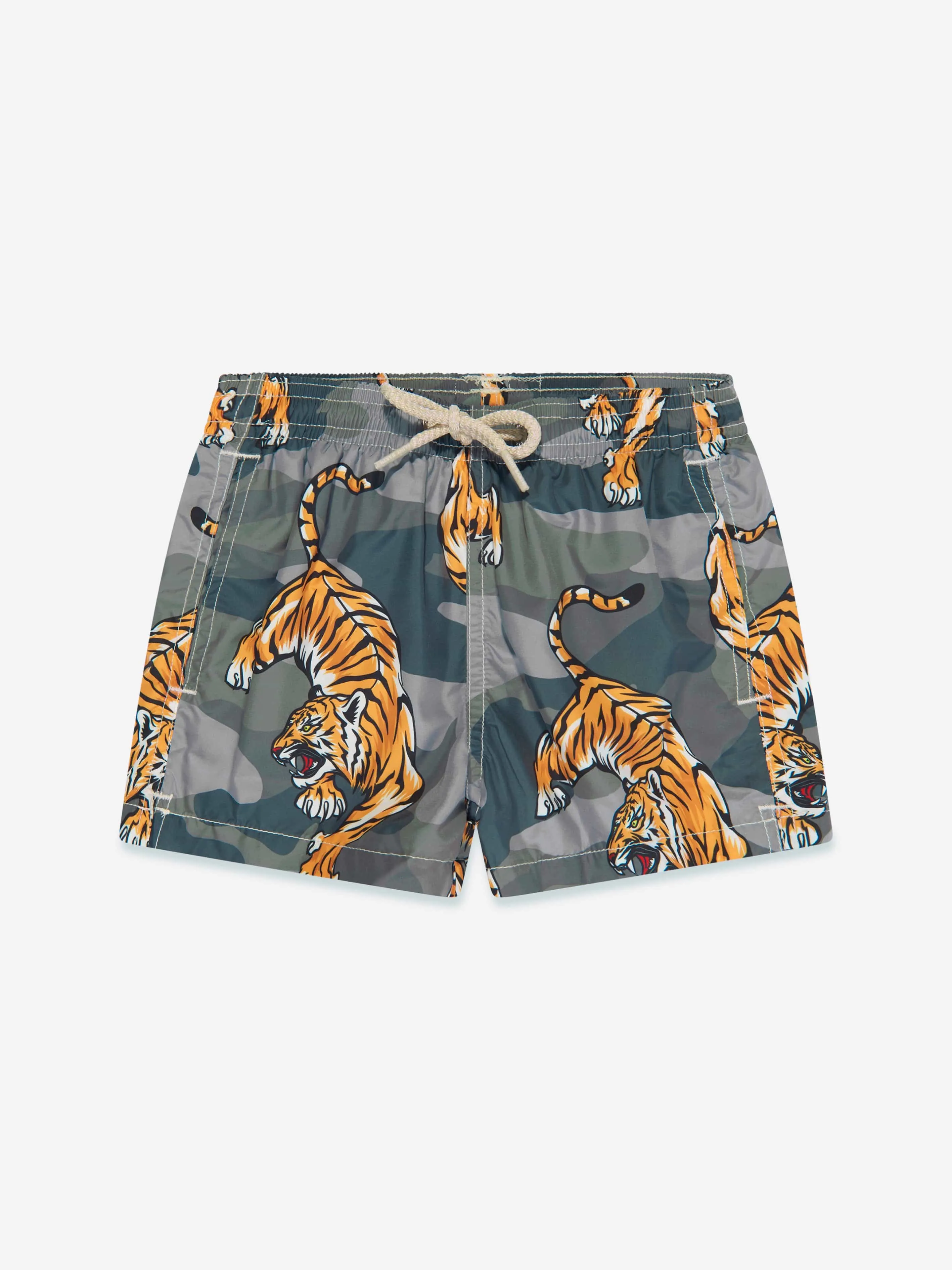 MC2 Saint Barth Boys Tiger Swim Shorts in Multicolour