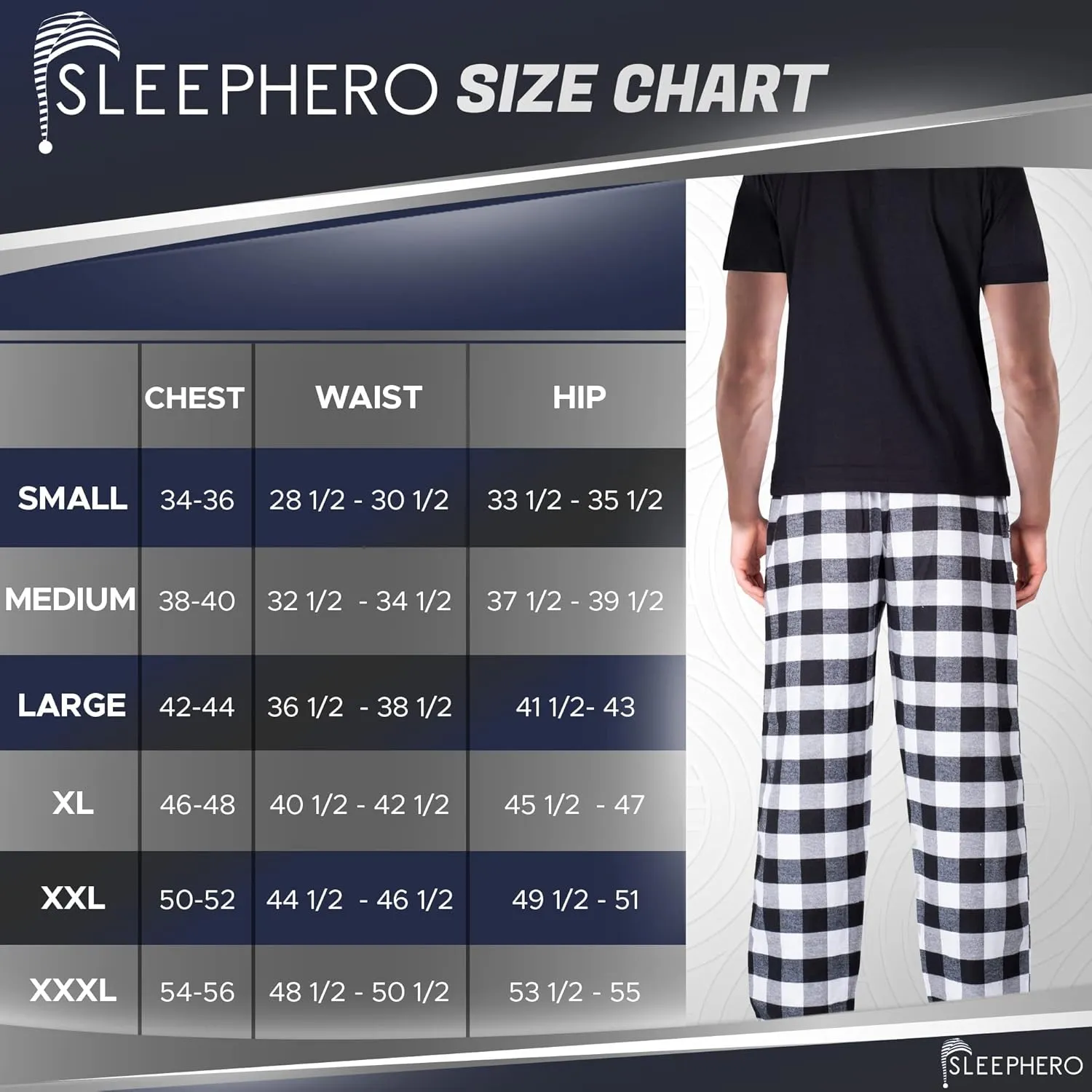 Mens Pajama Set 2 Piece PJ with Crew Neck Tee and Pants