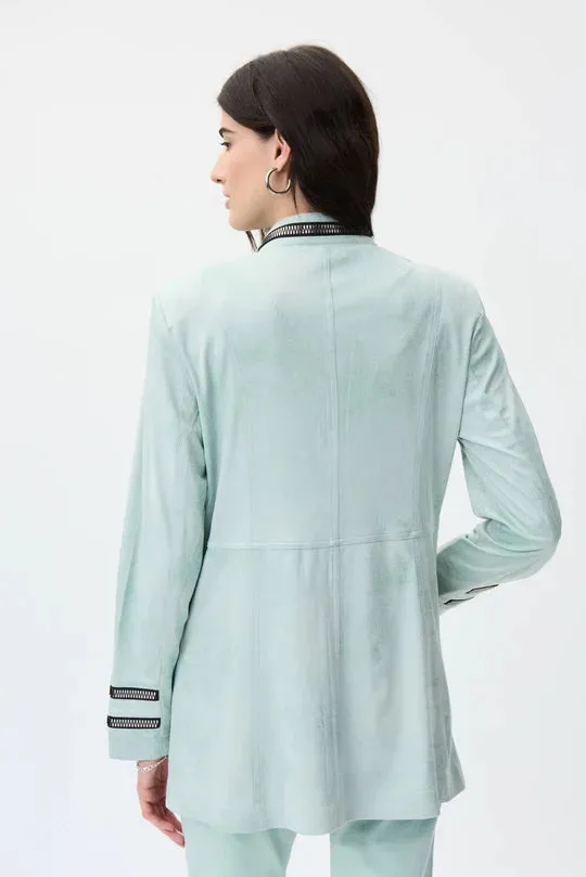MINT FAUX SUEDE JACKET - JOSEPH RIBKOFF 213948S