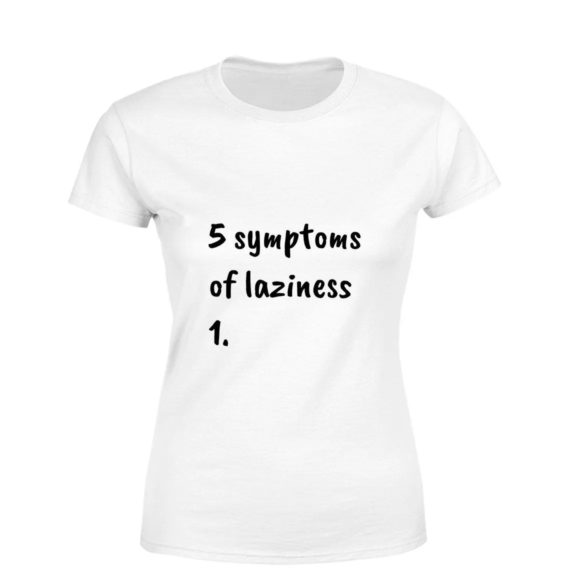 Mister Fab Laziness Women Round Neck printed T-Shirts