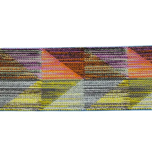 Multi-Color Geometric Woven Elastic for Crafts & Fashion