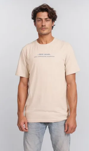 O203195 - Minimalist Sunset Graphic T-Shirt  Beige