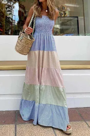 Off Shoulder All Trendy Print Maxi Dress