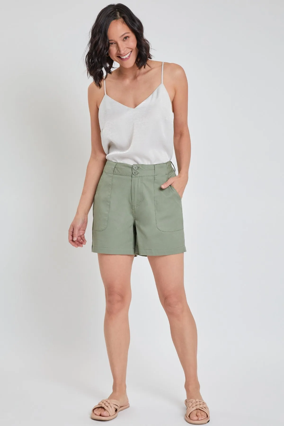 Olive Muffin Shorts with Porkchop Pockets - Final Sale*