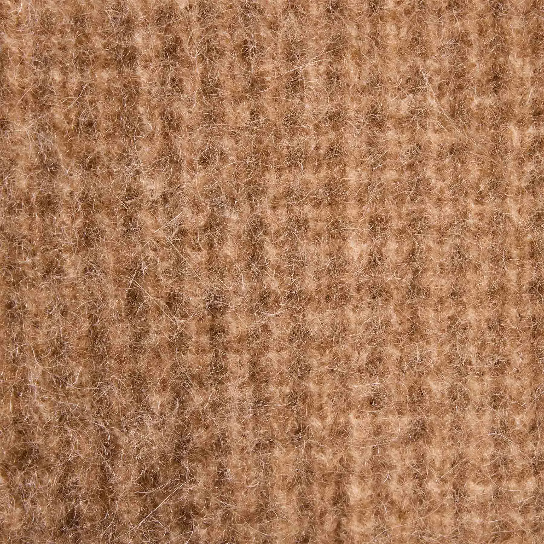 Oversized Waffle Knit Crew - Camel