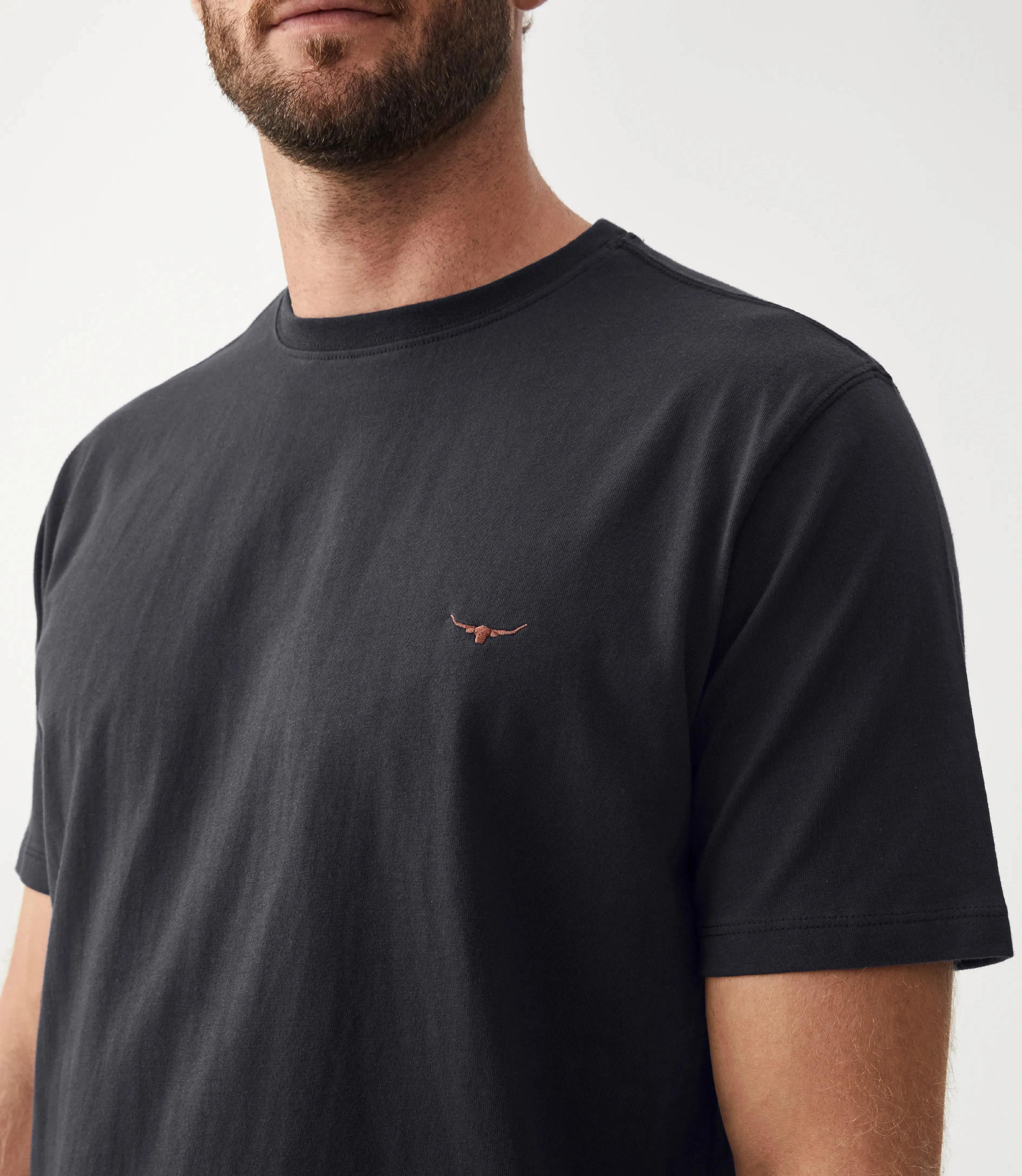 Parson T-shirt - Navy/Chestnut