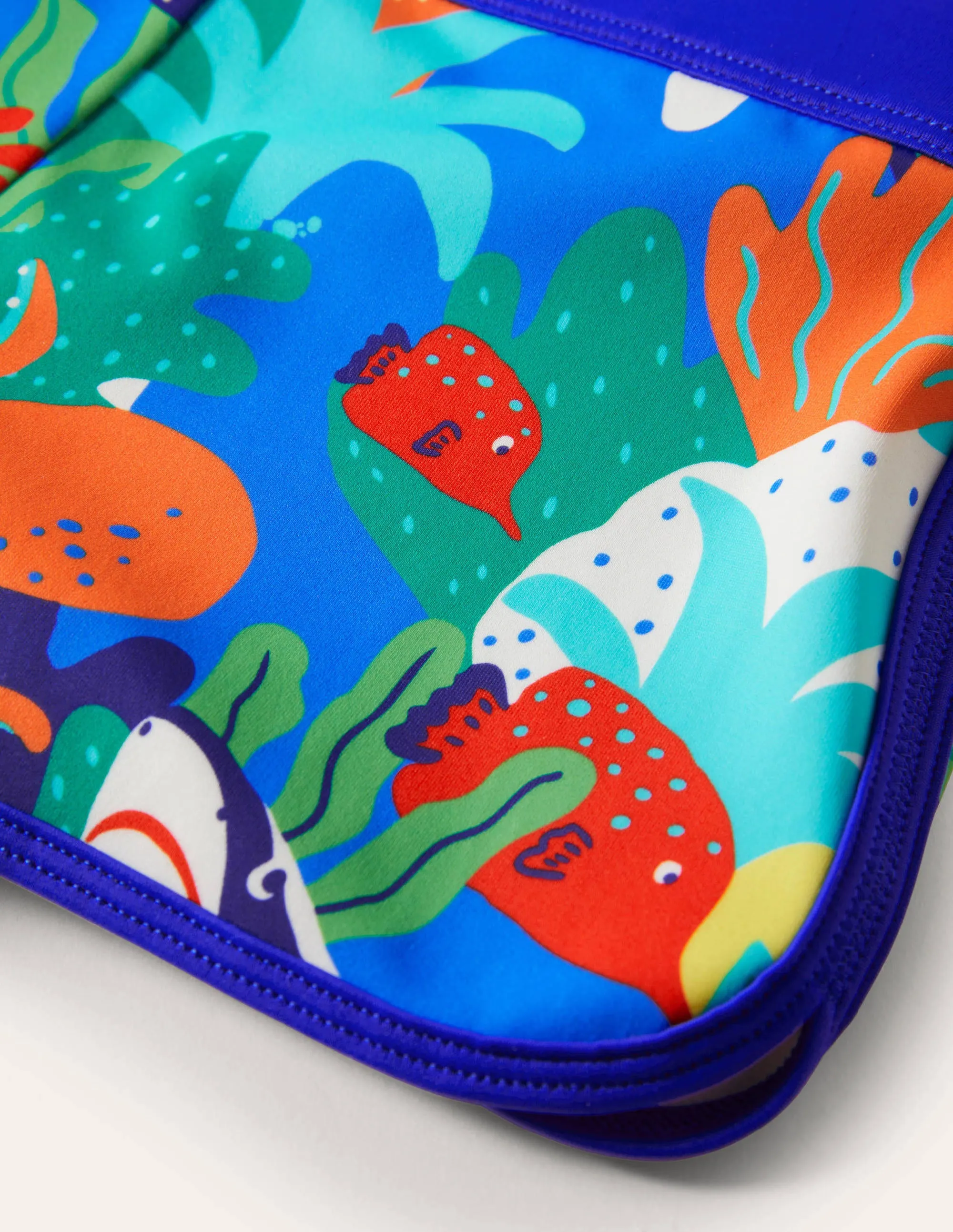 Patterned Swim Shorts-Multi Rainbow Reef