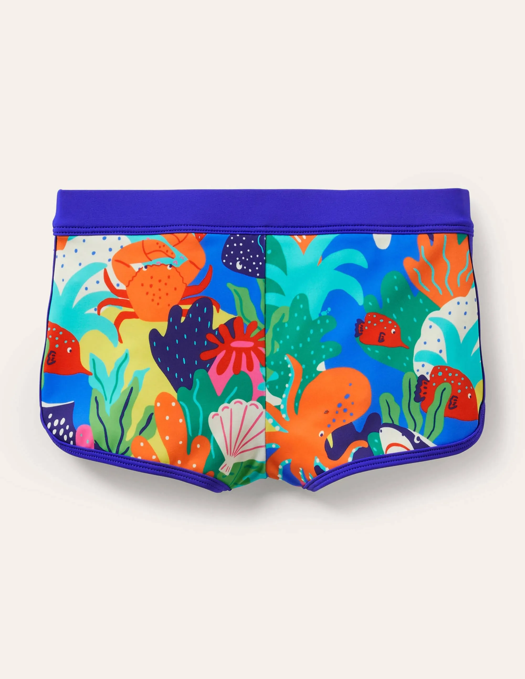 Patterned Swim Shorts-Multi Rainbow Reef