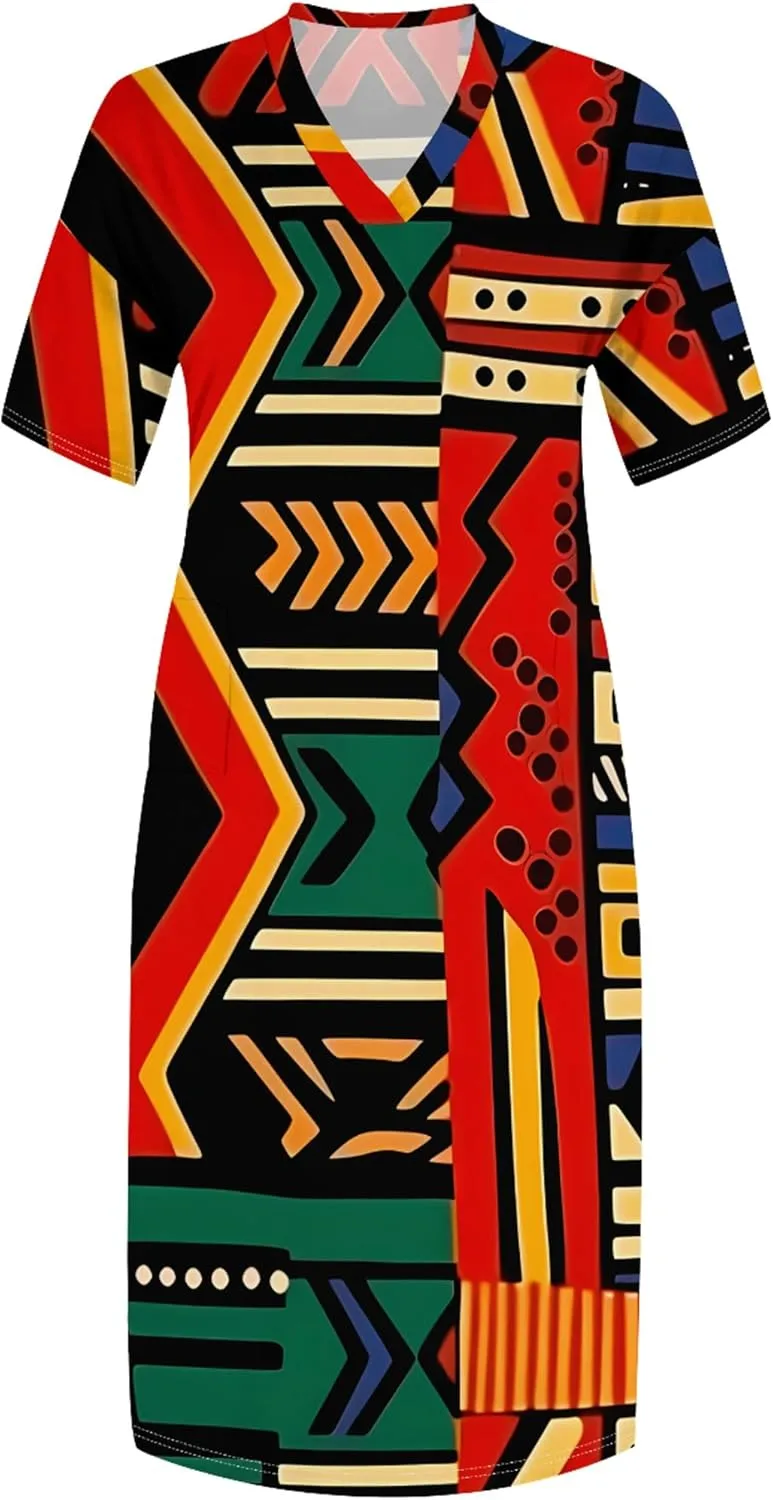 Plus Size Dresses for Women 2024 Summer Casual Short Sleeve T Shirt Maxi Dress with Pockets A Line Beach Vacation Outfits
