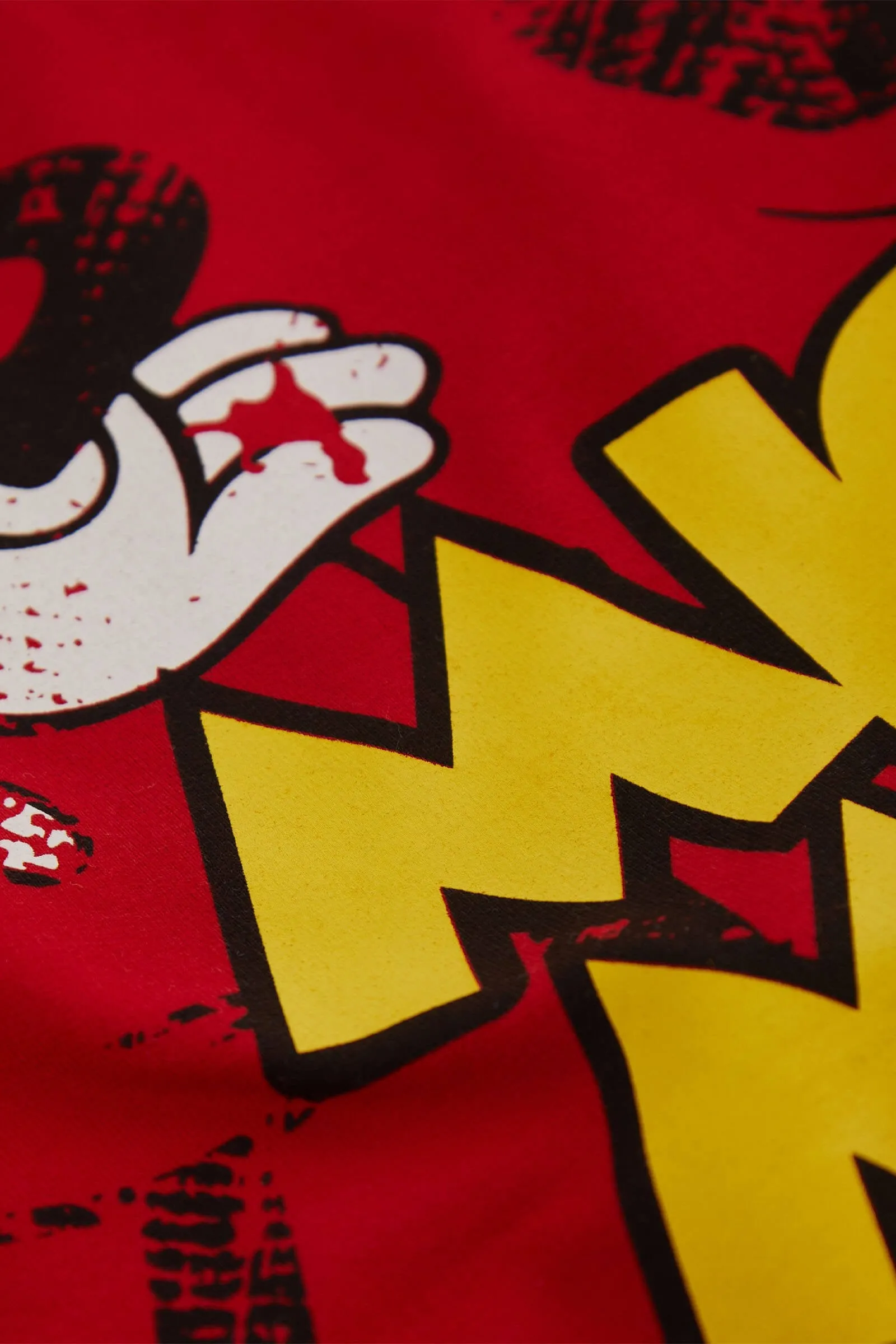 Red Mickey Mouse Oversized Sweatshirt