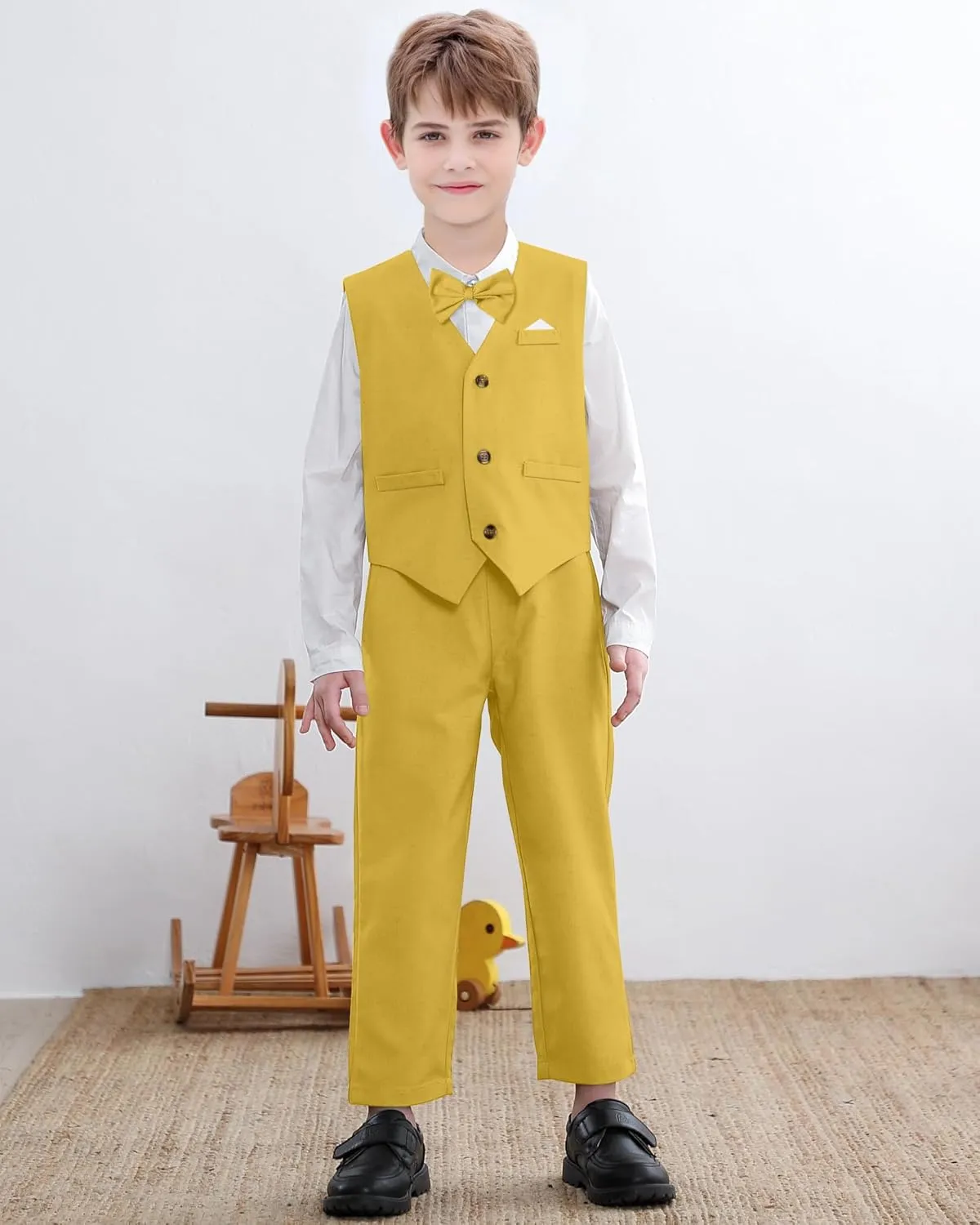 SANGTREE Baby Boys Toddler Gentleman Kids Formal Outfits Long Sleeve Suit Clothing Set 3 Months - 9 Years