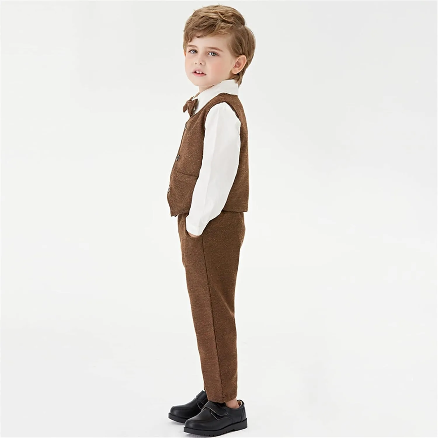 SANGTREE Baby Boys Toddler Gentleman Kids Formal Outfits Long Sleeve Suit Clothing Set 3 Months - 9 Years