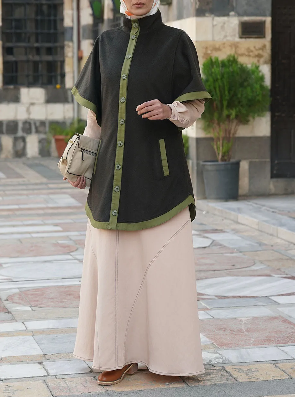 Short Sleeved Poncho Coat
