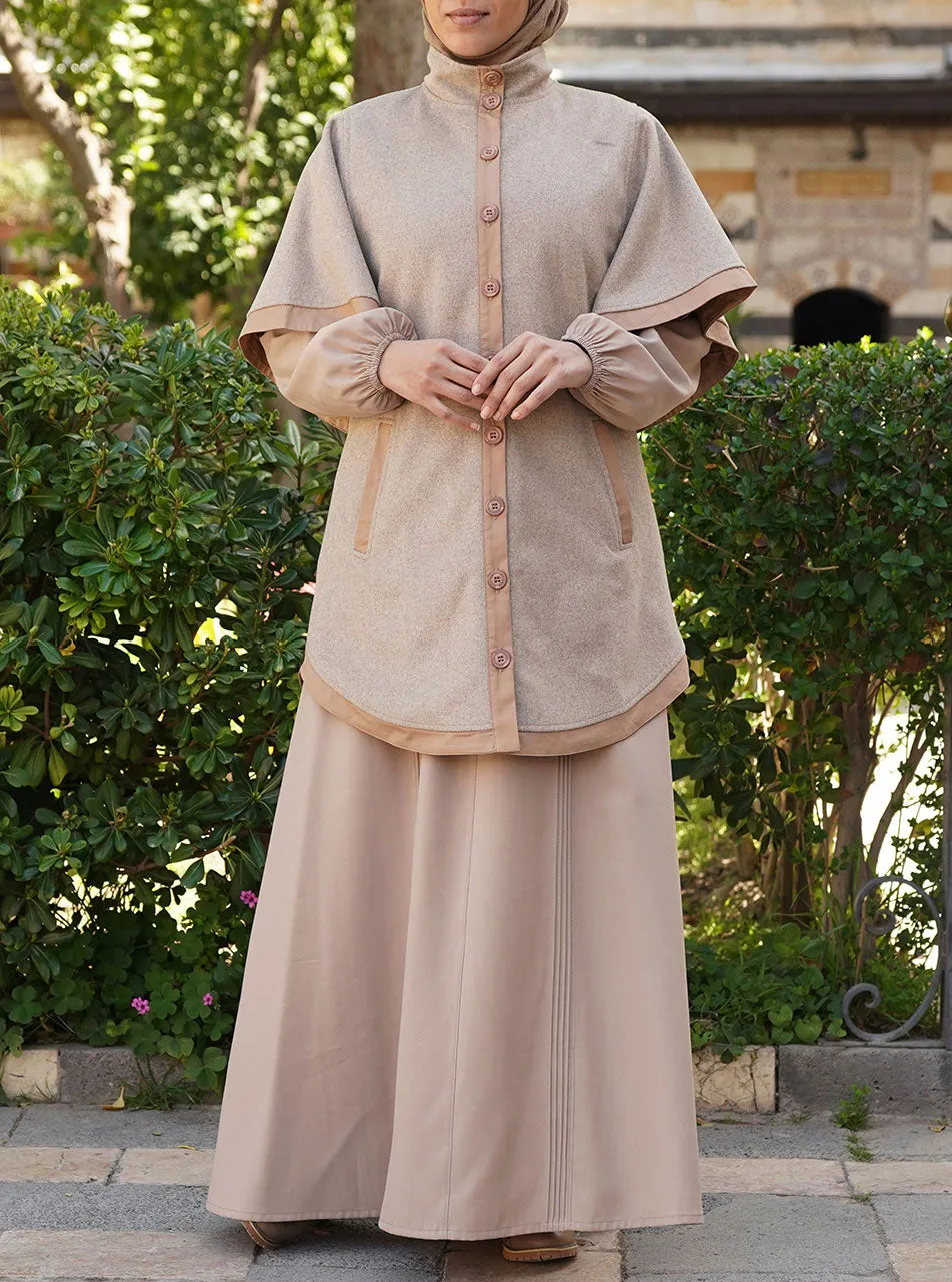 Short Sleeved Poncho Coat