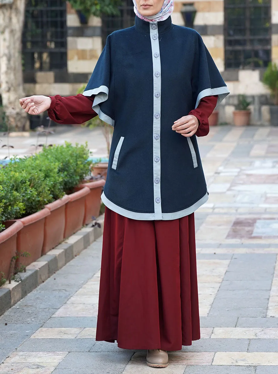 Short Sleeved Poncho Coat