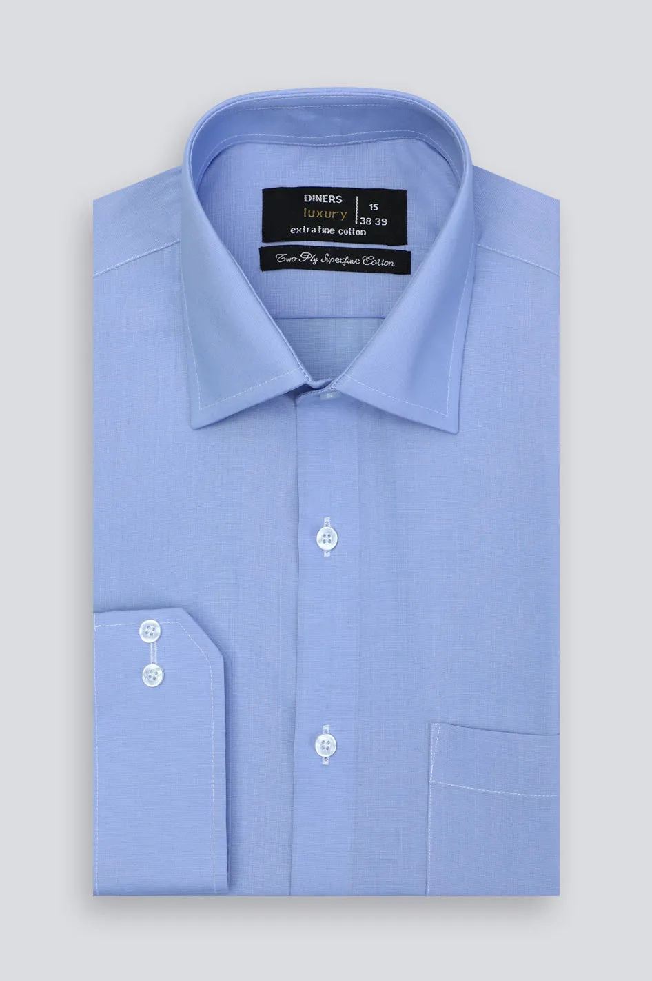 Sky Blue Oxford Plain Formal Shirt
