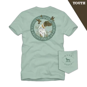 S/S Youth Pointer Hunting Quail T-Shirt Green Tea