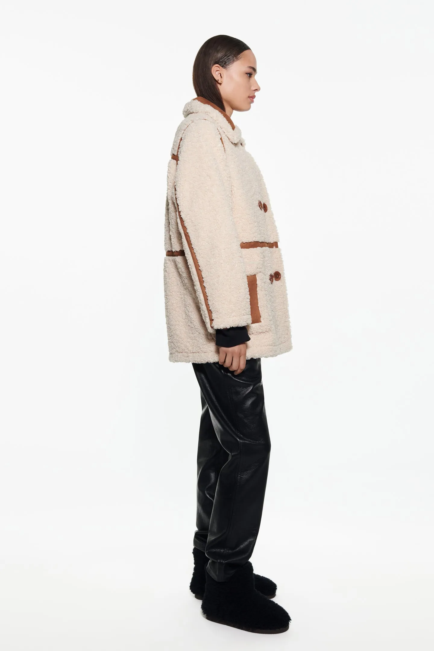 Stand Studio Chloe Jacket - Off White/Tan