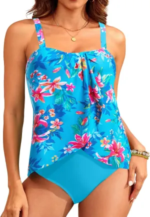 Tempt Me One Piece Swimsuit for Women - Flyaway Layer Tummy Control Bathing Suit 2025 Swimwear