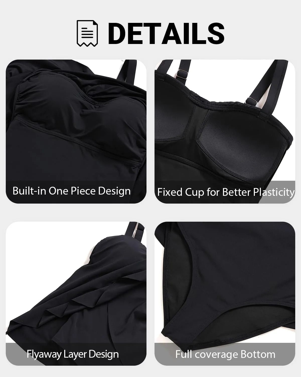 Tempt Me One Piece Swimsuit for Women - Flyaway Layer Tummy Control Bathing Suit 2025 Swimwear