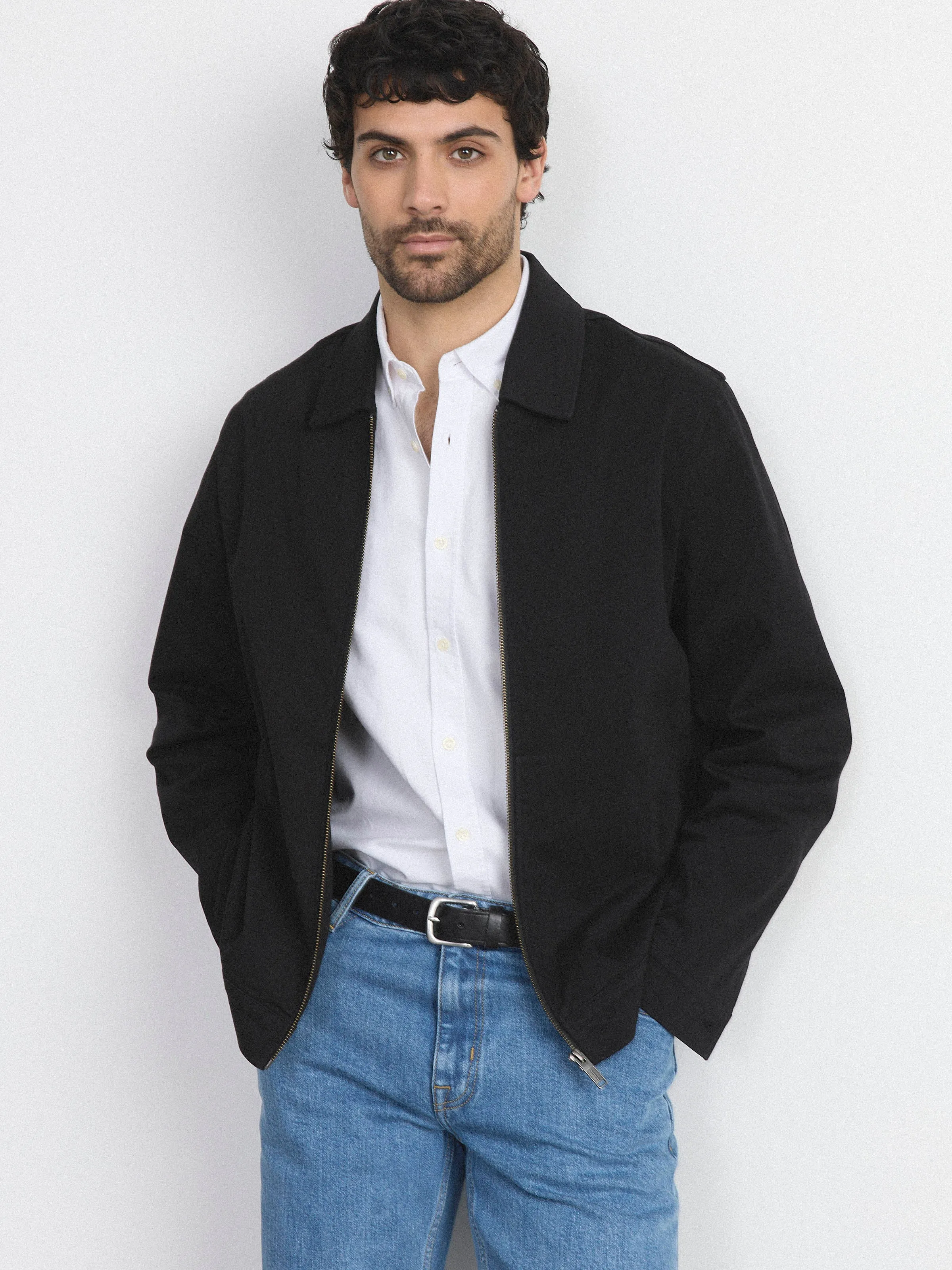 The Flex Point Collar Jacket in Black