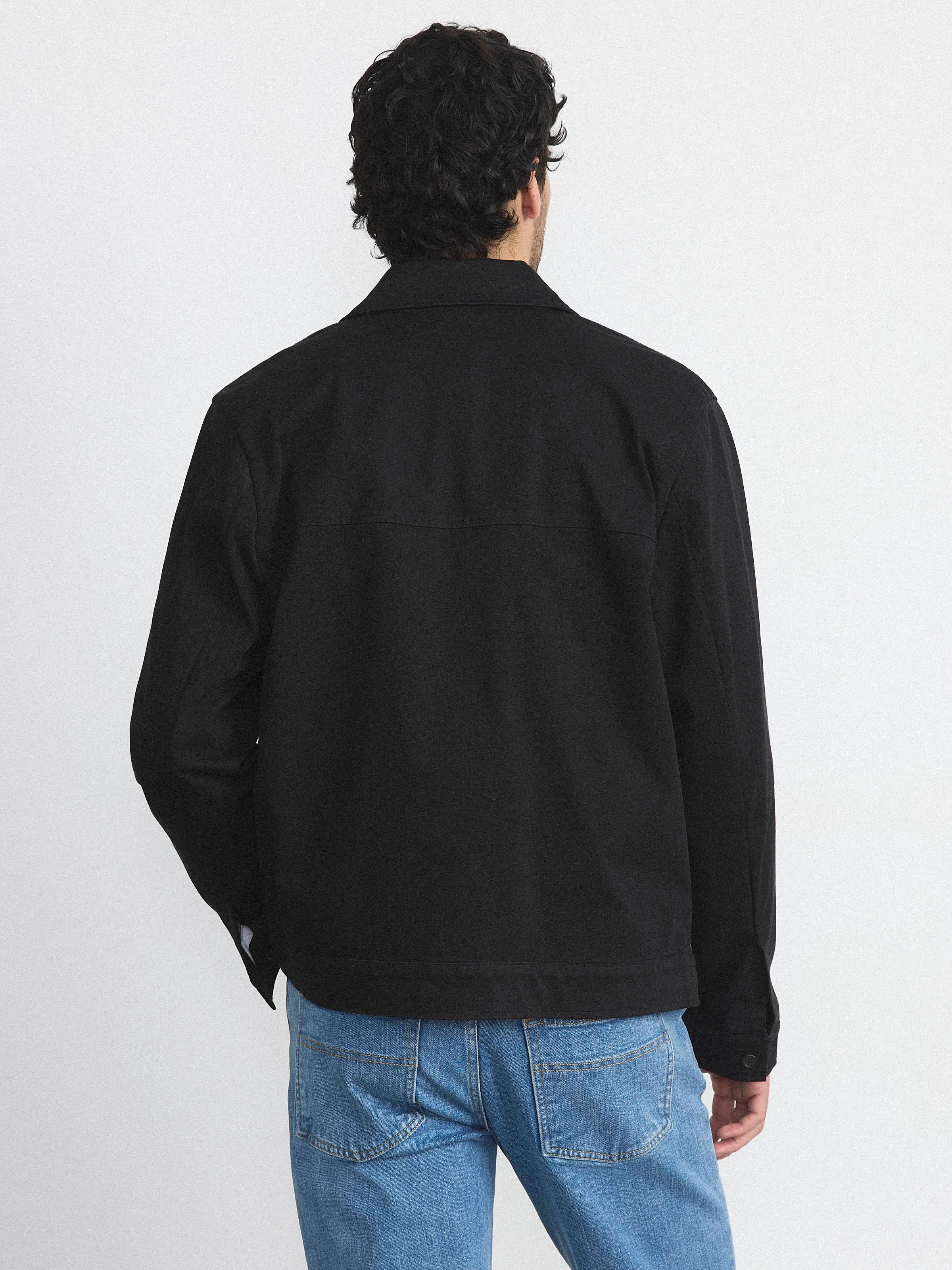 The Flex Point Collar Jacket in Black
