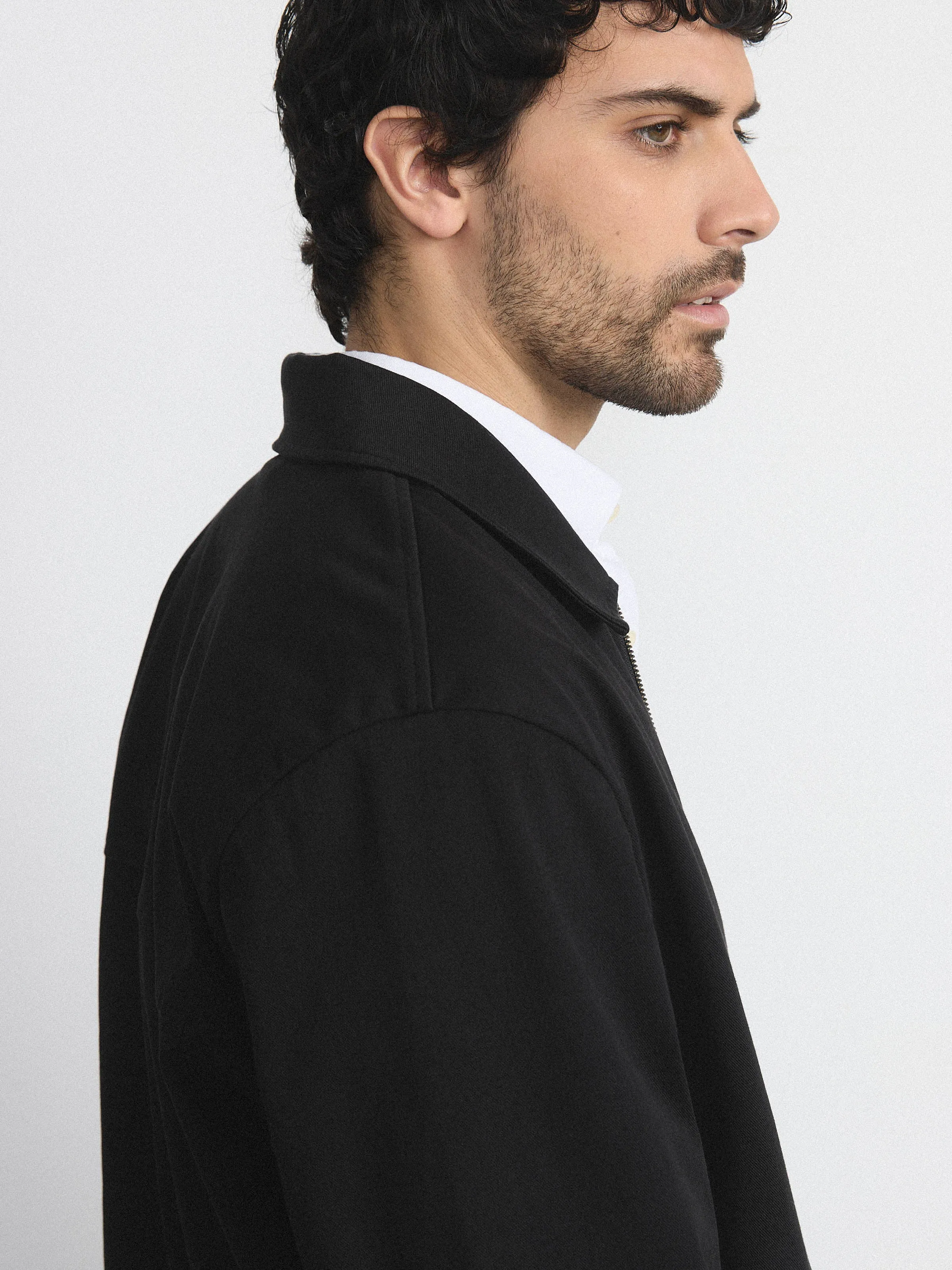 The Flex Point Collar Jacket in Black