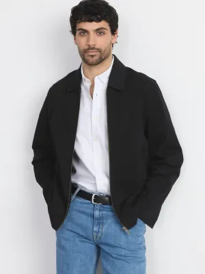 The Flex Point Collar Jacket in Black