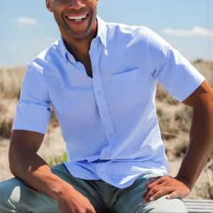 The Light Blue Short Sleeve Mayfield Oxford Custom Shirt