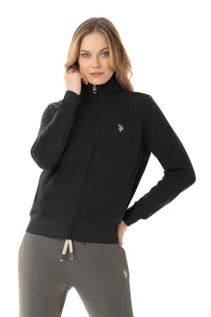 US POLO WOMENS ZIP-UP ICON LOGO HOODIE