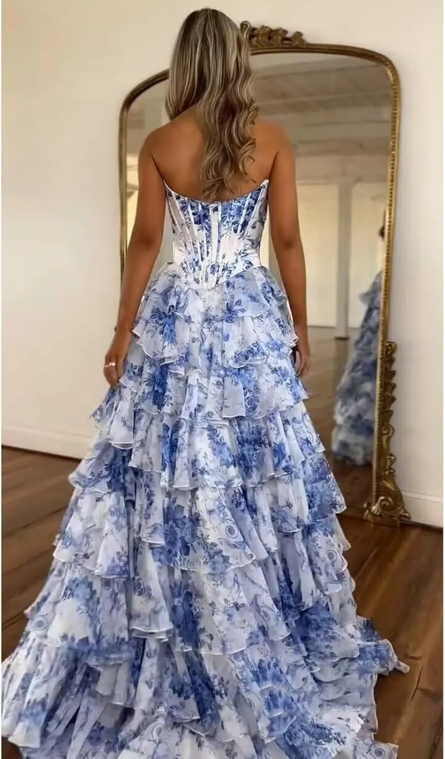 WIOJEIGO Satin Prom Dresses for Women Long 2025 with Slit Sweetheart Ball Gown Chiffon Ruffles Quinceanera Dresses