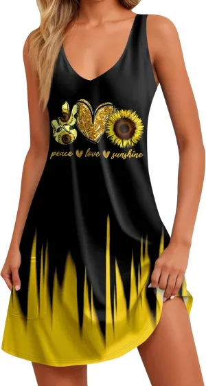 Women's Casual Dresses, Short Sleeve Tie V Neck Ruffled Midi Flowy Dress Women's V Neck Short Sleeve Summer Maxi Dress