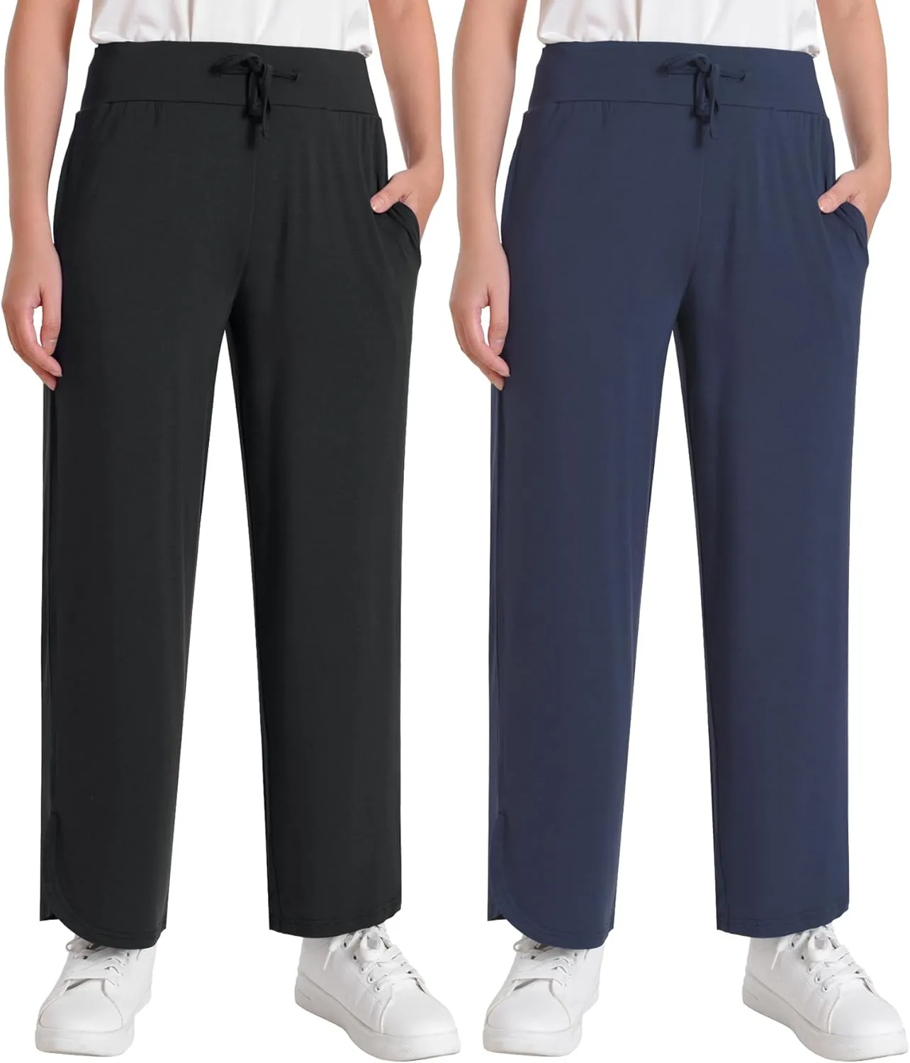 Women's Petite Lounge Pants Loose Fit with Pockets