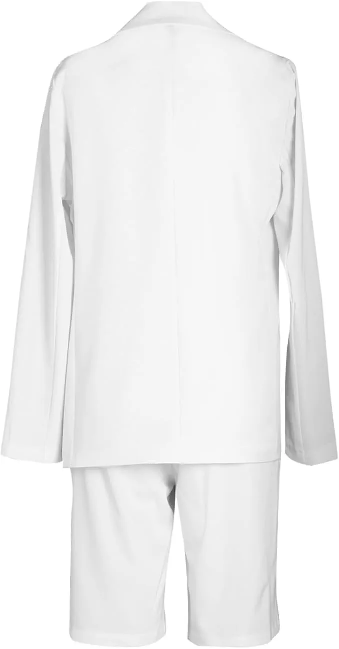 XZLUFNY Women's 2 Piece Full Sleeve Blazer and Short Office Business Work Suit Set