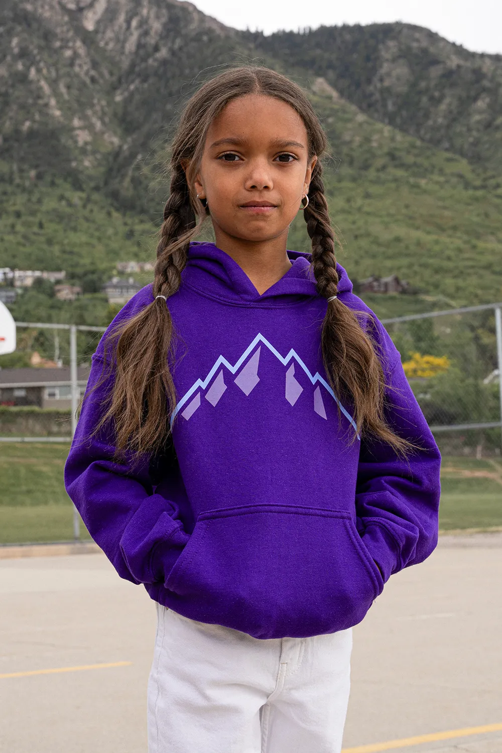 Yth NBA Origins Partial Tonal Color Pop Hoodie - Purple
