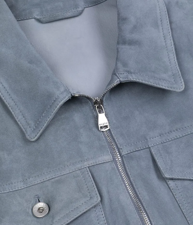 Zipped Trucker Jacket in Fiordo